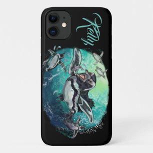 African Penguin Fishy Feast iPhone 11 Case