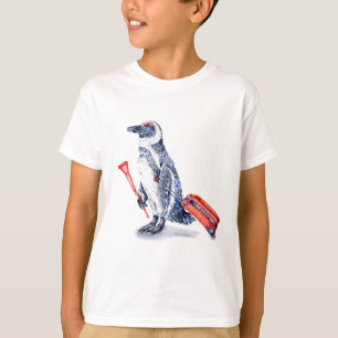 African Penguin with a Suitcase T-Shirt