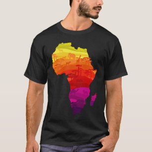 African Plains Coloured Traditional Pattern T-Shirt