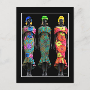 African Pop Art Postcard