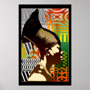 African Pop Art Poster