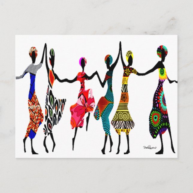 African Praise Dance Postcard (Front)