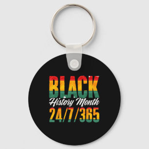 African Pride Black History Month African American Key Ring