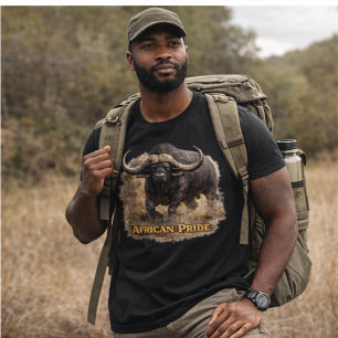 African Pride Buffalo   Cape Buffalo Strength  Tri-Blend Shirt
