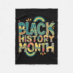 African Pride Men Black History Month 24 7 Bhm Wom Fleece Blanket