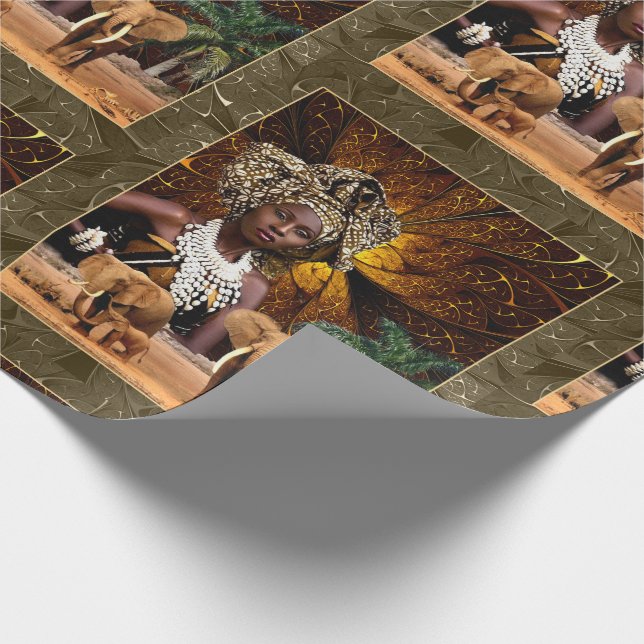 African Priestess Wrapping Paper (Corner)