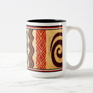 African Primordial Decor Two-Tone Coffee Mug