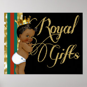 African Prince Green Red Fancy Royal Gifts Sign