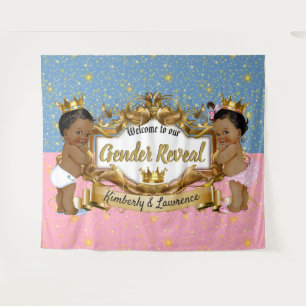 African Prince/Princess Pink/Blue/Gold Sparkle  Tapestry