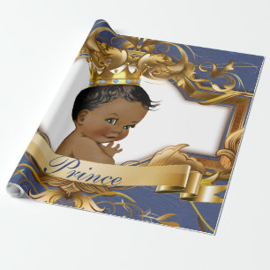 African Prince Royal Baby Shower Gift Wrapping Wrapping Paper