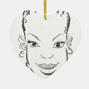 African princess. ceramic tree decoration