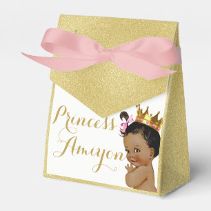African Princess Pink & Gold Shimmer Favours Favour Box
