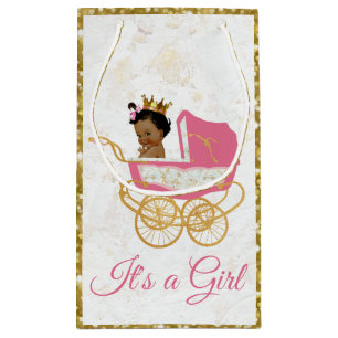 African Princess  Pink & Gold Shimmer Royal Small Gift Bag