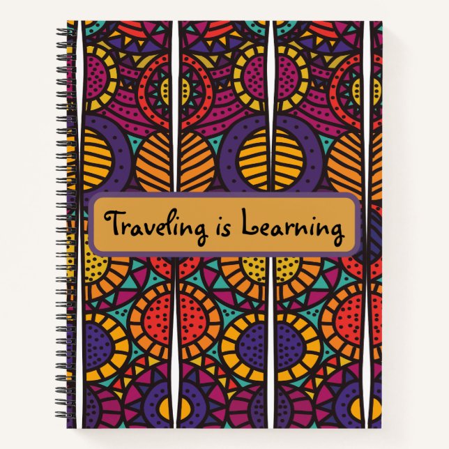 African Print 8.5 x 11 Notebook (Front)