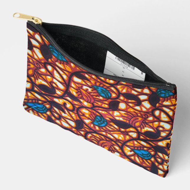 African Print Accessory Pouch (Open)