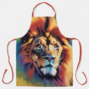  African Print Aprons, Custom Africa Lion Design Apron