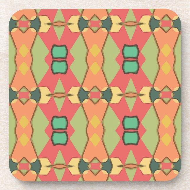 african print coaster set (Front)