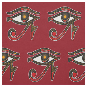 African Print Egyptian Eye Eye of Horus Fabric