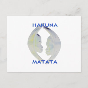 African Print Hakuna Matata Design Announcement Postcard