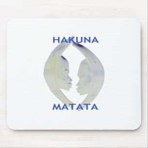 African Print Hakuna Matata Design Mouse Pad
