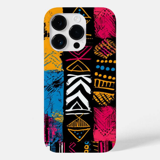 African Print iPhone 14 Pro Case (Back)