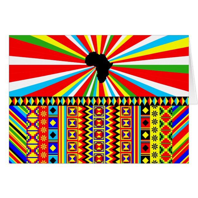 African Print Kente Cloth Tribal Pattern Ankara (Front Horizontal)