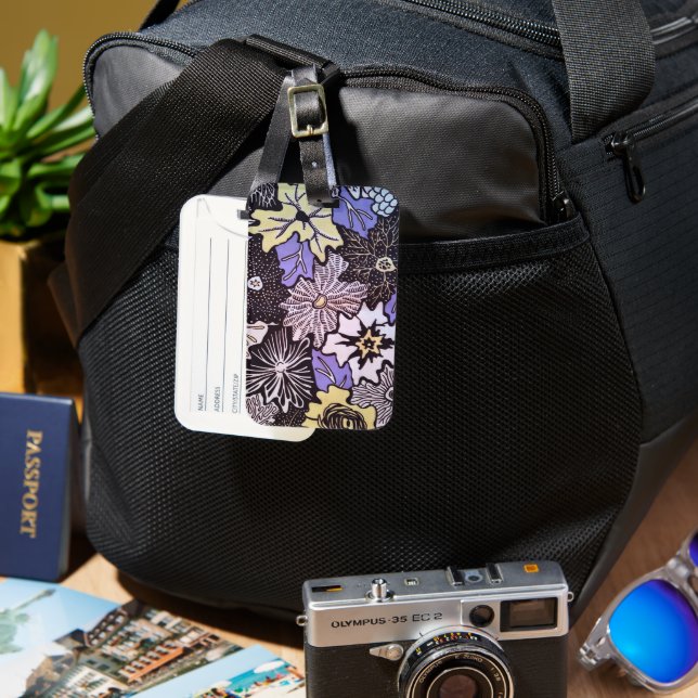African Print  Luggage Tag (Front & Back)