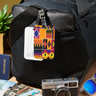 African Print  Luggage Tag