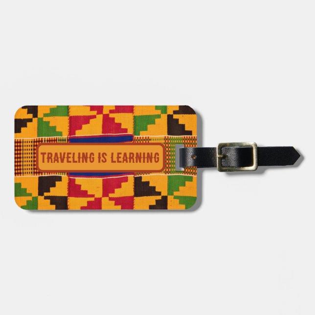 African Print Luggage Tags (Front Horizontal)
