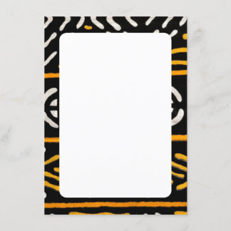 African Print Menu Card