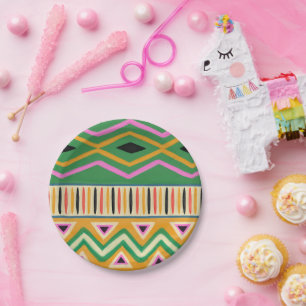 African Print Paper Party Plates