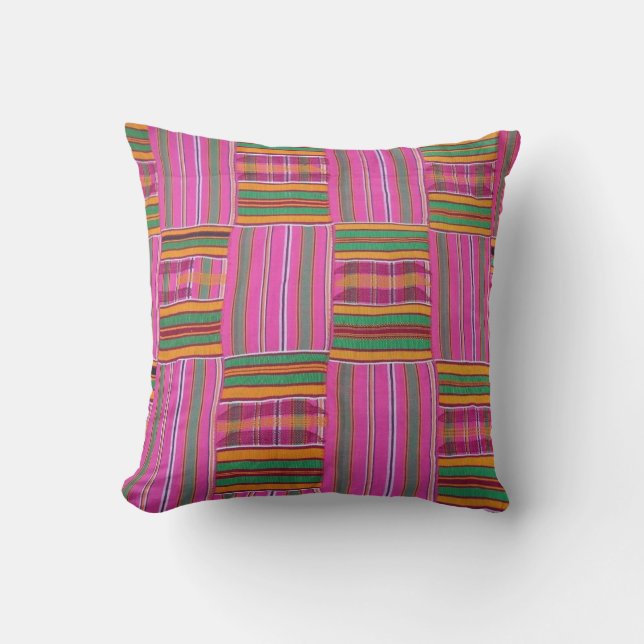 African Print Throw Pillow (Front)