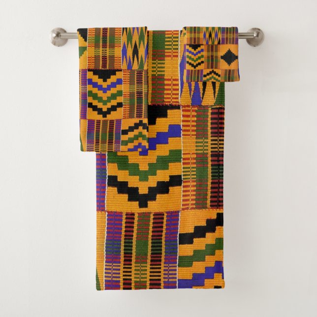 African Print V1 Bath Towel Set (Insitu)