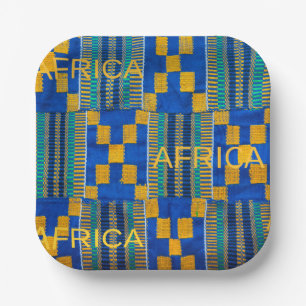 African Print Wedding Paper Plate