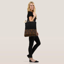 African print with black background Tote Bag