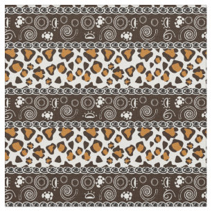 African print with cheetah skin pattern fabric