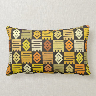 African print with meaningful Adinkra symbols Lumbar Cushion