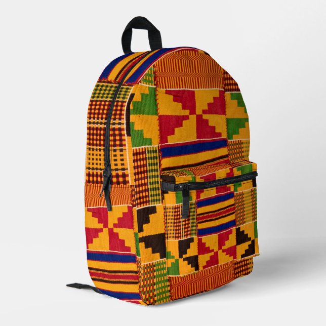 African Printed Backpack (Back Corner Left)