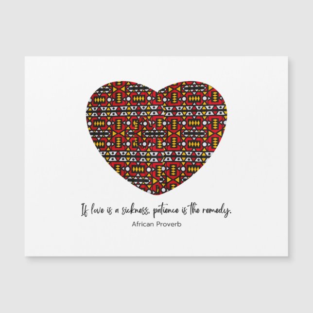 African Proverb Magnetic Card (Front)