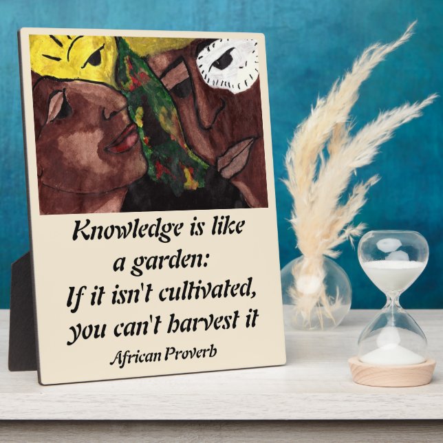 AFRICAN PROVERB PLAQUE (Side)