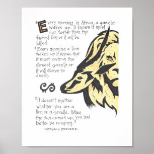 African Proverb Poster