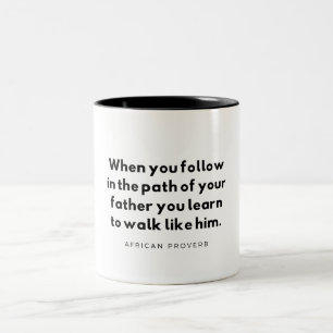 African Proverb Two-Tone Coffee Mug