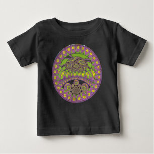 African Purple and Yellow Kaleidoscope Traditional Baby T-Shirt