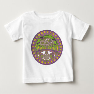 African Purple and Yellow Kaleidoscope Traditional Baby T-Shirt