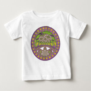African Purple and Yellow Kaleidoscope Traditional Baby T-Shirt
