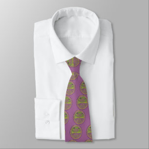 African Purple and Yellow Kaleidoscope Traditional Tie