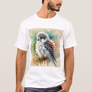 African Pygmy Falcon 111024AREF111 - Watercolor T-Shirt