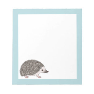 African Pygmy Hedgehog Cute Cartoon Illustration Notepad