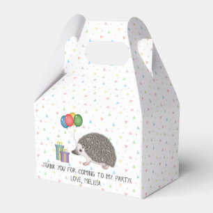 African Pygmy Hedgehog With Birthday Balloons Favour Box