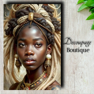 African Queen Art Decoupage Tissue Paper
